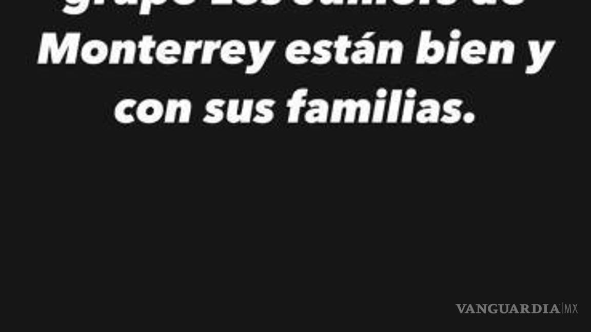 $!Afirma gobernador de Nuevo León que localizan a integrantes del grupo Los Juniors de Monterrey
