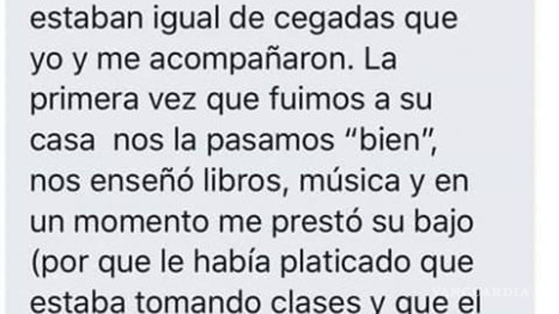 $!Esto dice la denuncia anónima que habría provocado el suicidio de integrante de Botellita de Jerez