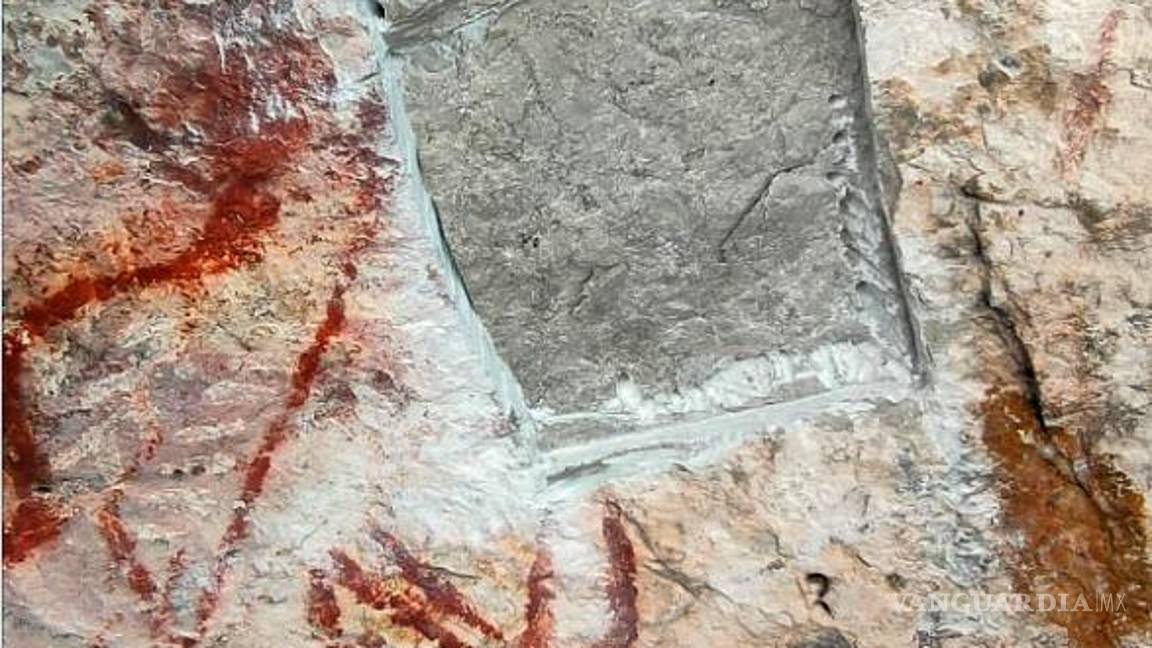 $!Restos de la pared mutilada en la Sierra de Australia, evidencia del uso de herramientas como sierras eléctricas en el saqueo.