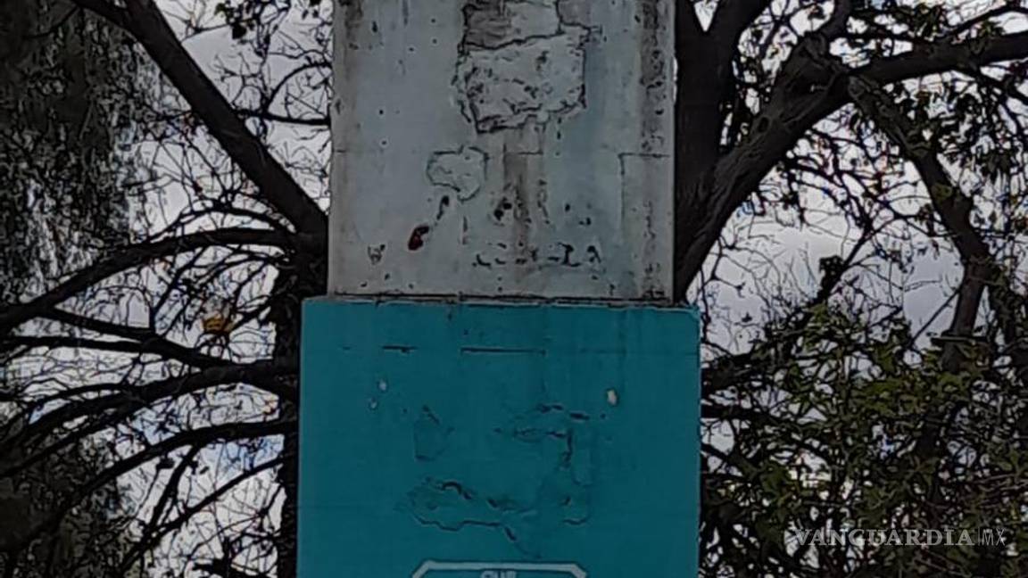 $!Así luce actualmente el pedestal, con una extraña estatua en la parte superior.