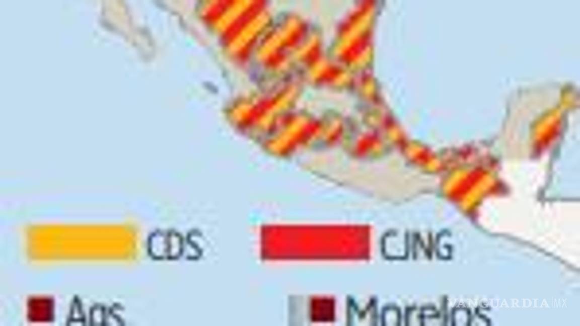 $!Los cárteles de Sinaloa y CJNG se disputan 18 estados