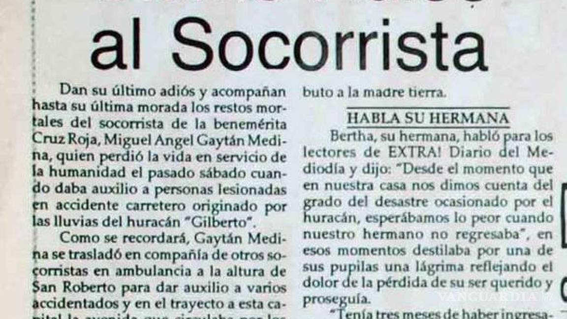 $!Comandantes caídos de la Cruz Roja en Saltillo: Miguel Ángel Gaytán y su pasión por ayudar, a sus 21 años