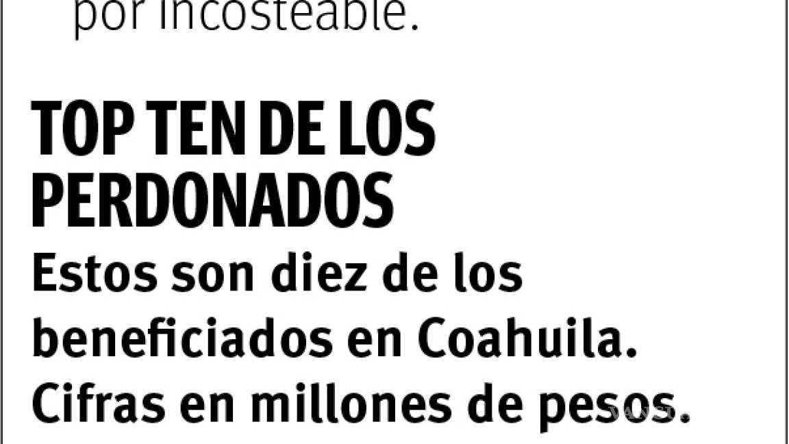$!Perdonó el SAT 876.9 mdp en impuestos a AHMSA Y GIMSA, en Coahuila; también al sector público