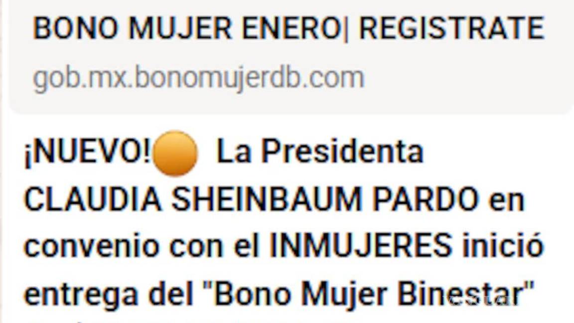 $!Secretaría de las Mujeres desmiente presunto Bono Mujeres Bienestar de 2 mil 750 pesos