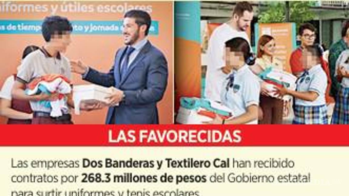 $!Samuel García favorece los negocios de sus amigos con su programa de uniformes y tenis escolares