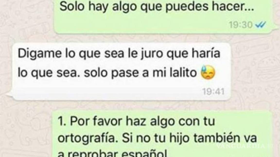 $!Madre 'negocia' con profesor para que no repruebe a su hijo en Whatsapp, y esto pasó