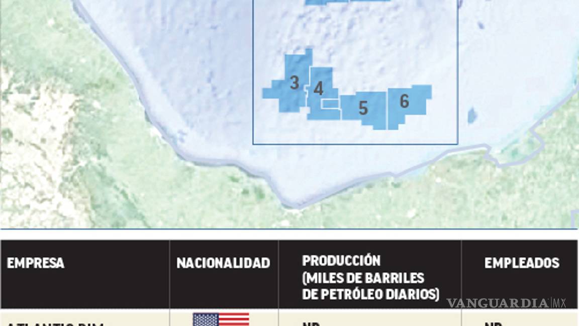 $!17 empresas van por ‘tesoro’ petrolero en Golfo de México