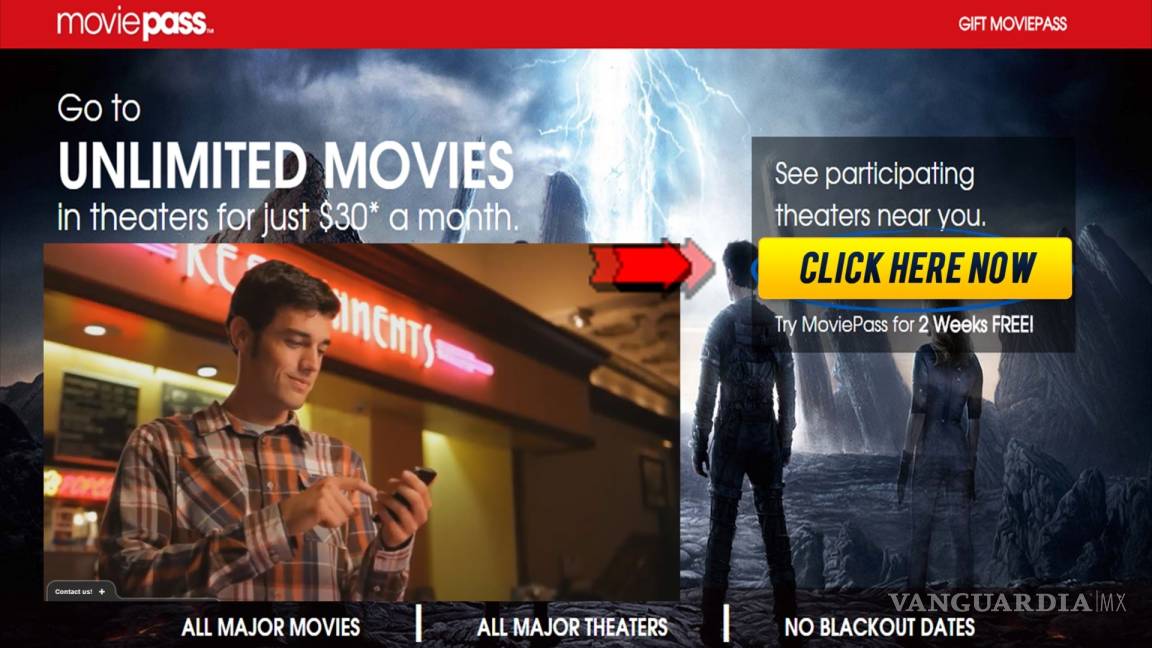 Con MoviePass podrás ir al cine en EU por 10 dólares al mes