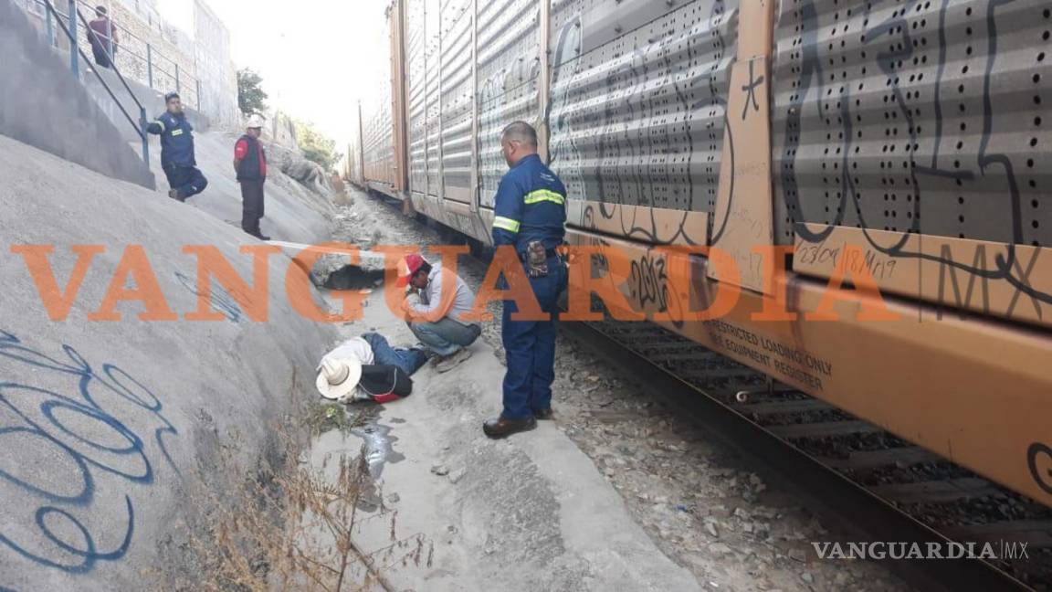 Tren empuja a octogenario causando su muerte en Saltillo