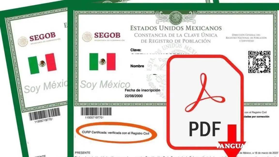 CURP Certificada 2025... ¿Cómo saber si la tuya es válida y cómo descargarla GRATIS en PDF desde tu celular?