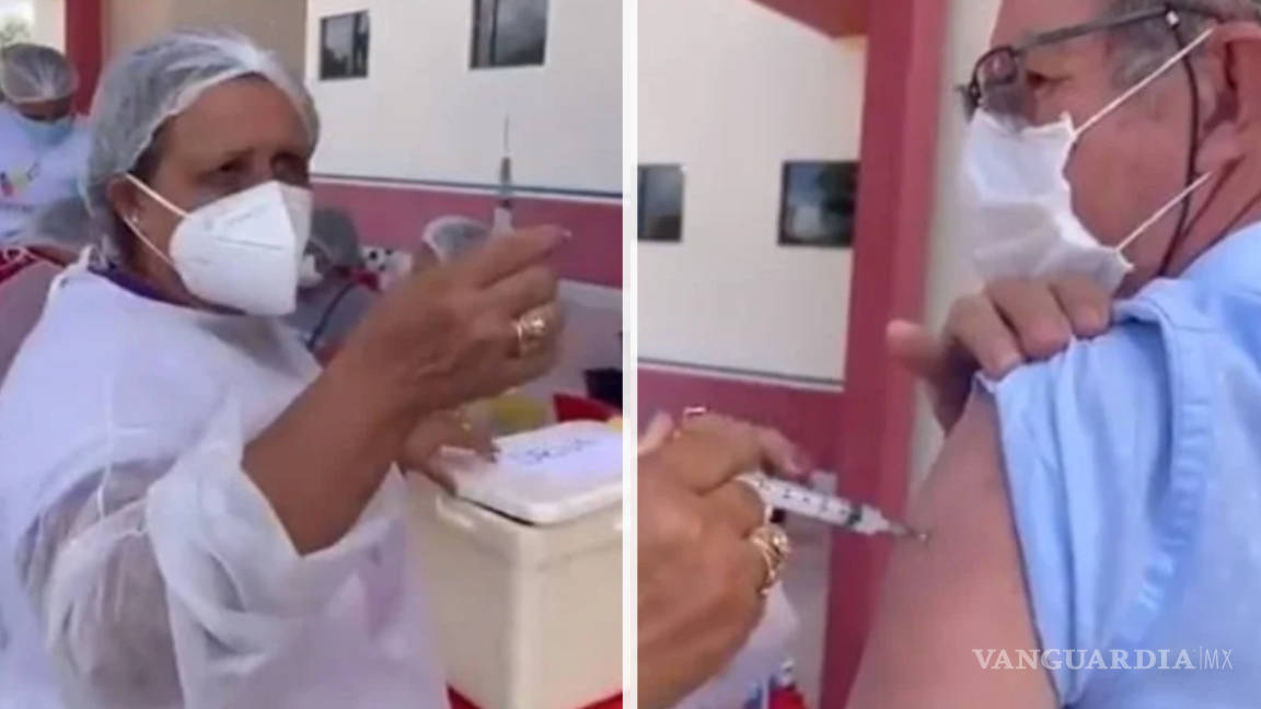 Enfermera reutiliza jeringas en vacunación contra COVID-19 (video)
