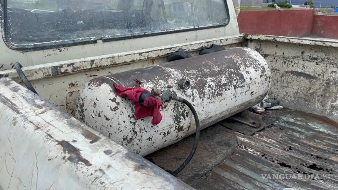 $!El tanque que provocó la explosión.