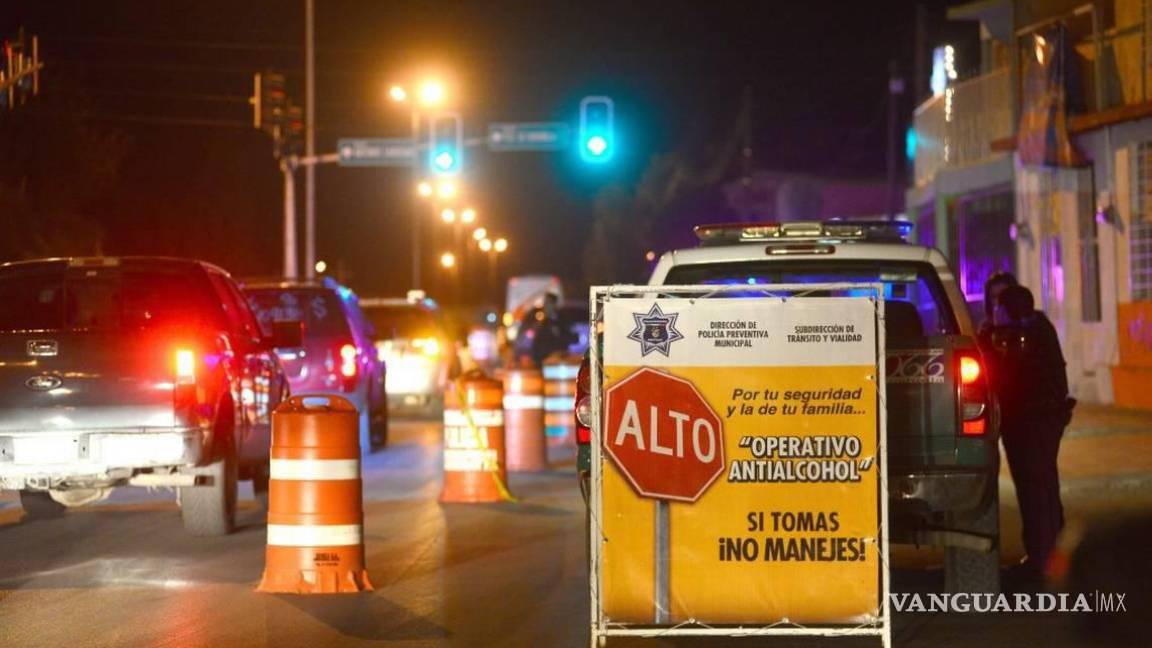 Movido fin de semana: Caen 40 conductores ebrios en filtros antialcohol en Piedras Negras