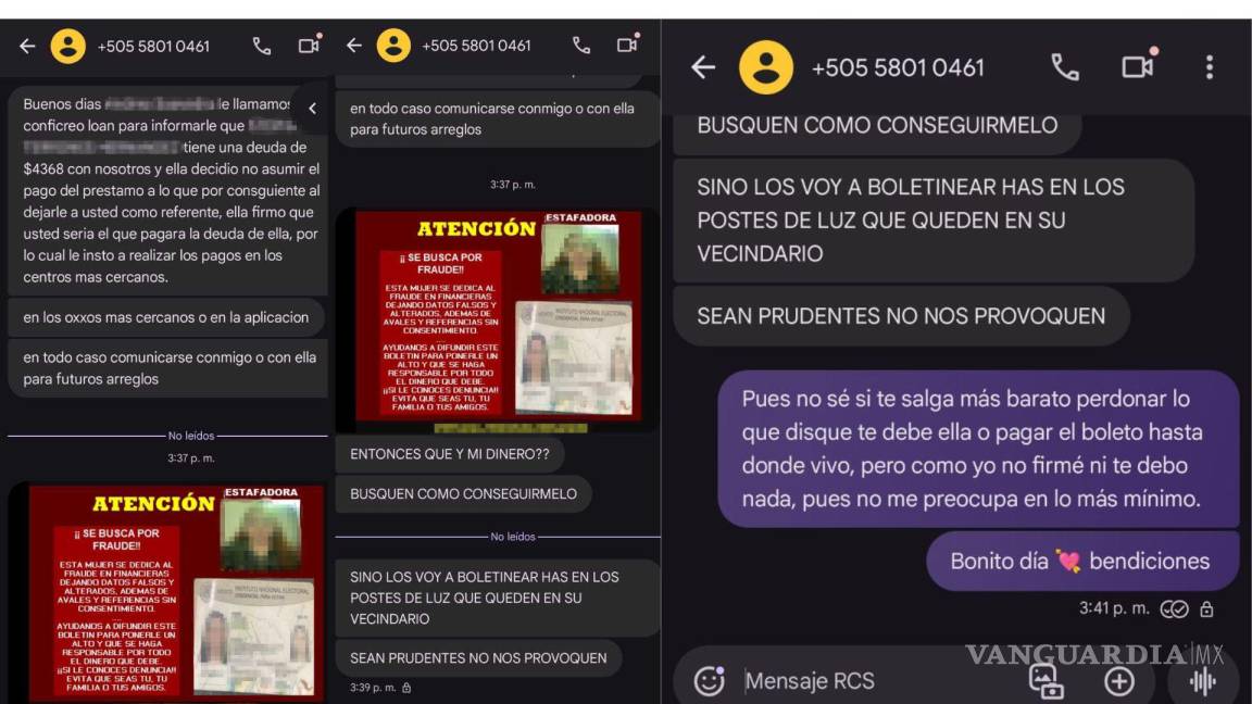 $!A pesar de no tener responsabilidad legal, Sandra fue amenazada por los cobradores, quienes intentaron obligarla a pagar la deuda.