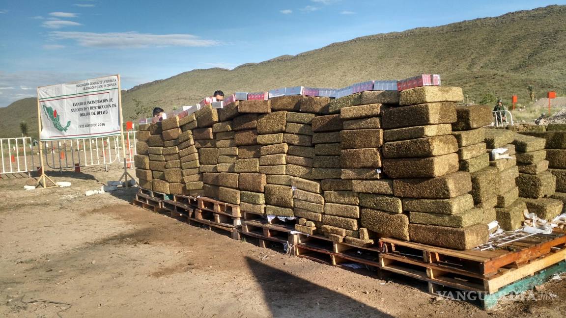 $!PGR destruye casi 5 toneladas de droga en Coahuila