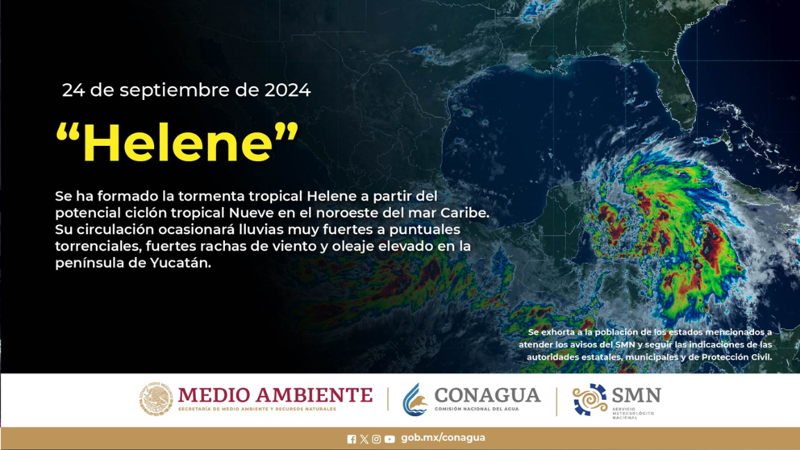 Tormenta tropical Helene se forma en el Atlántico; QR en alerta