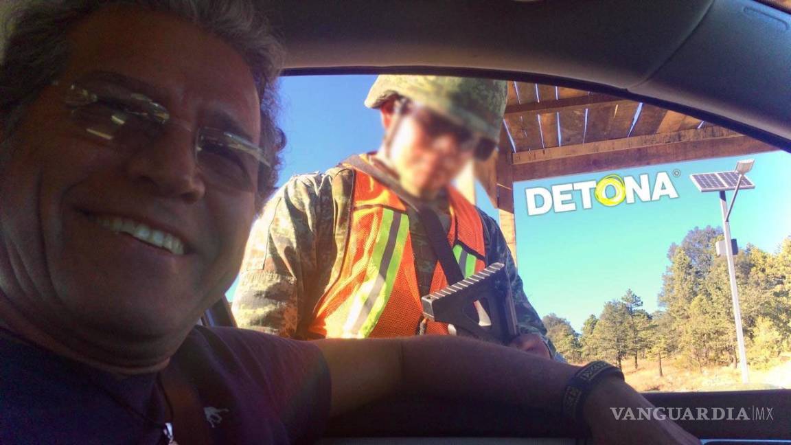 $!Placido Garza en puesto de control.