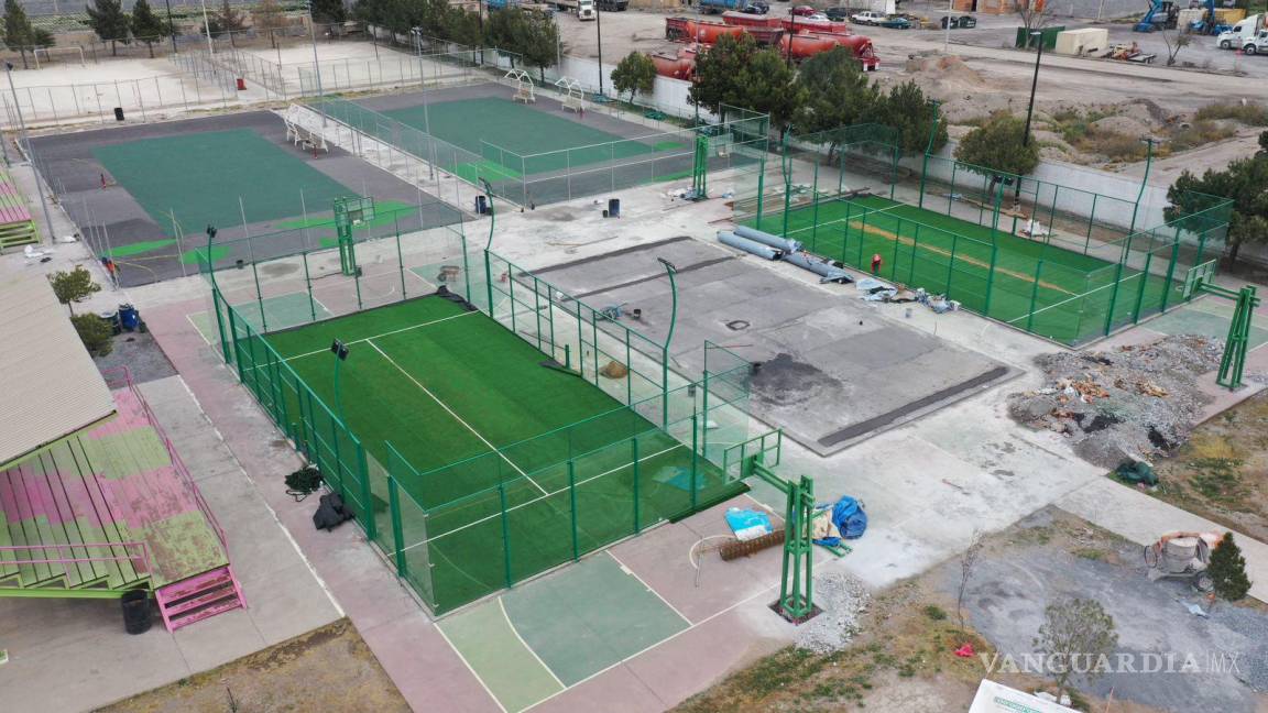 Avanza el Segundo Maratón de Obras en Saltillo con la construcción de canchas de Pádel