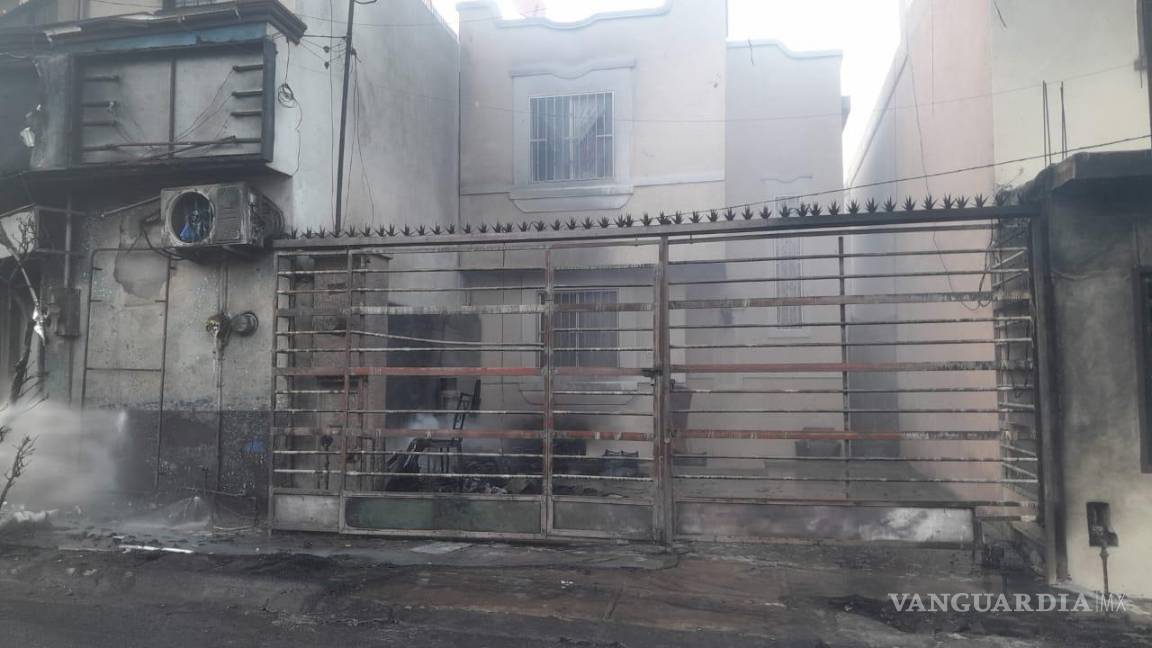 Trasvase de diésel en taller mecánico causa incendio de grandes proporciones en NL