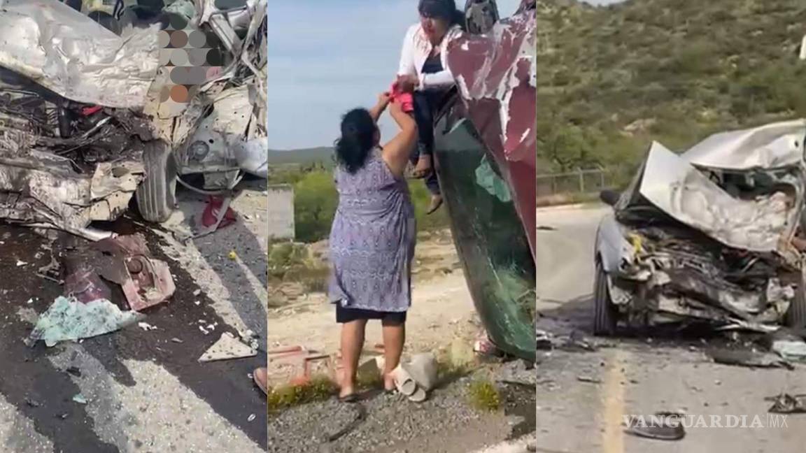 Dos muertos y dos menores graves deja fatal accidente en la carretera Torreón-Saltillo
