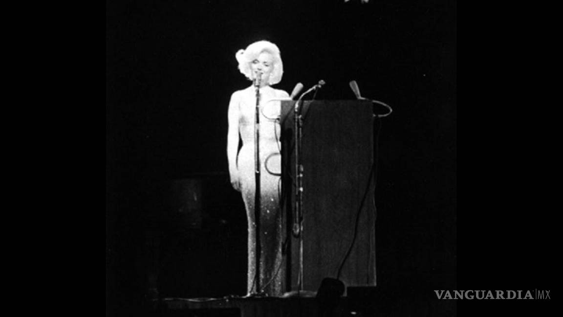$!Marilyn Monroe durante su presentación en el Madison Square Garden en 1962.