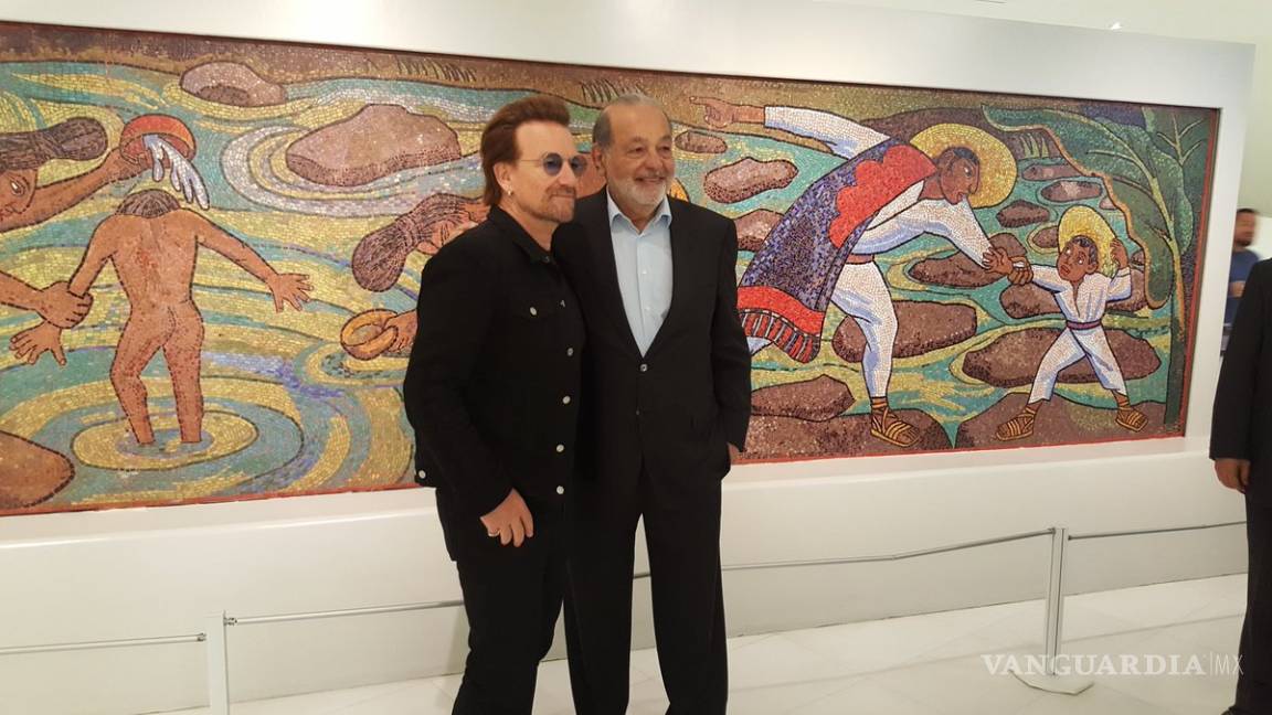 Bono visita el Museo Soumaya
