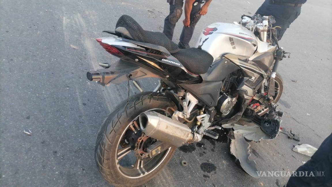Motociclista resulta gravemente herido en choque, en Ramos Arizpe