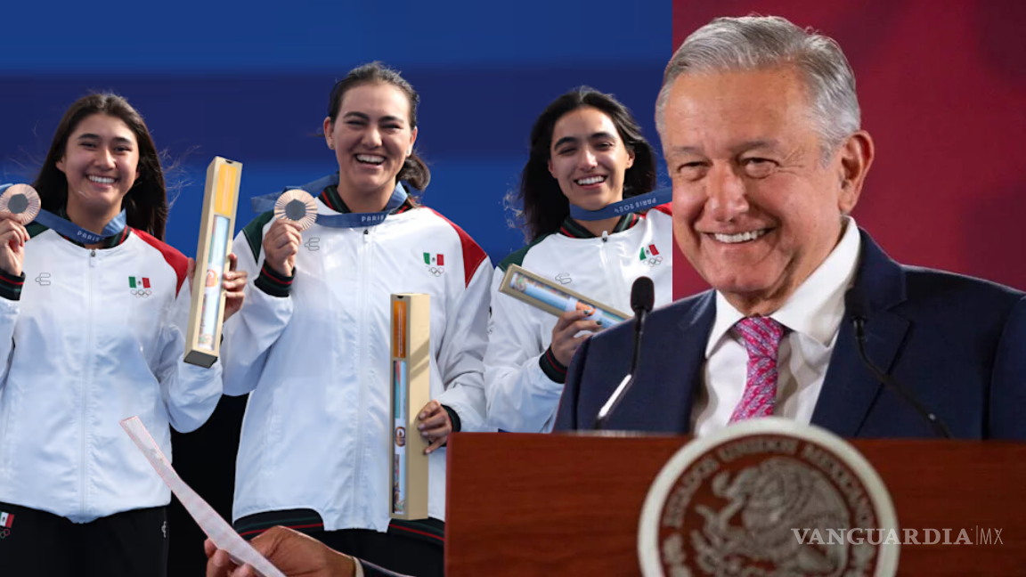 ‘Pusieron en alto a México’: AMLO celebra la primera medalla olímpica en París 2024, ganada por dos arqueras de Coahuila y una de Sonora