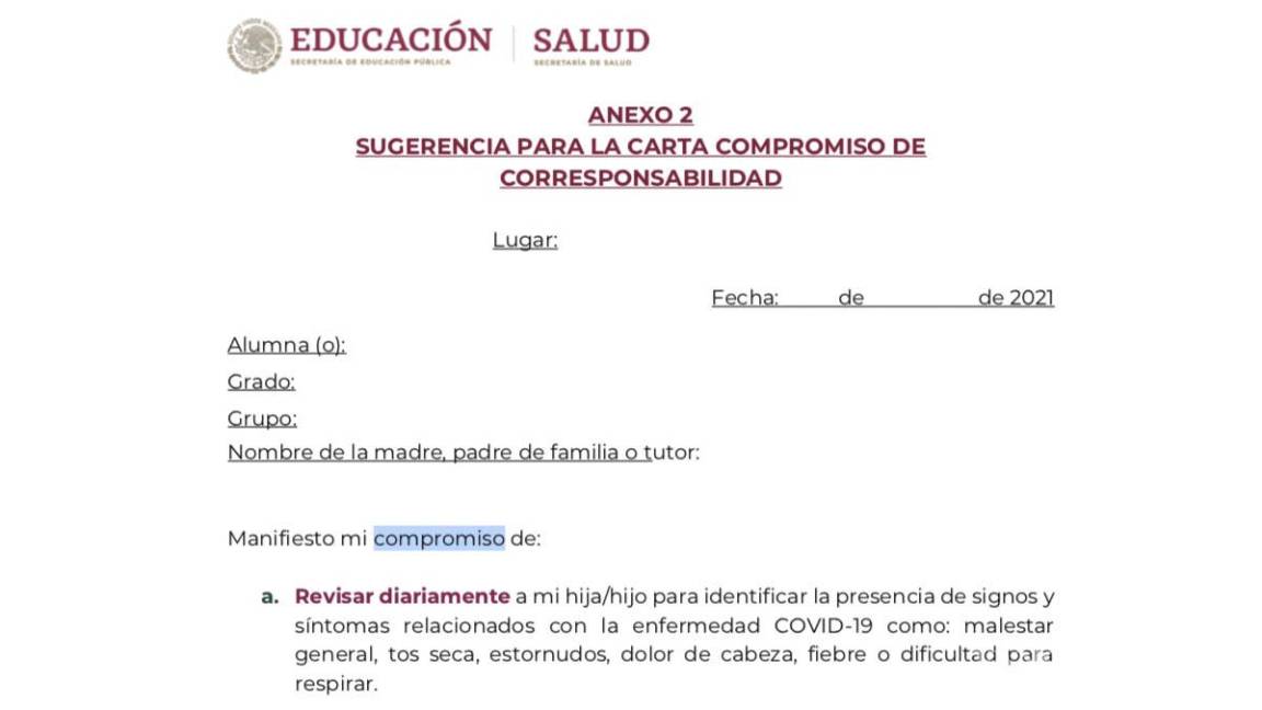$!Circula carta compromiso falsa en redes, advierte la SEP