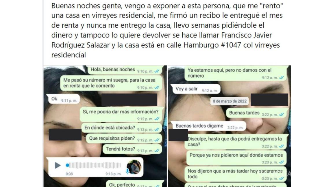 $!Publicación donde se busca al posible defraudador.