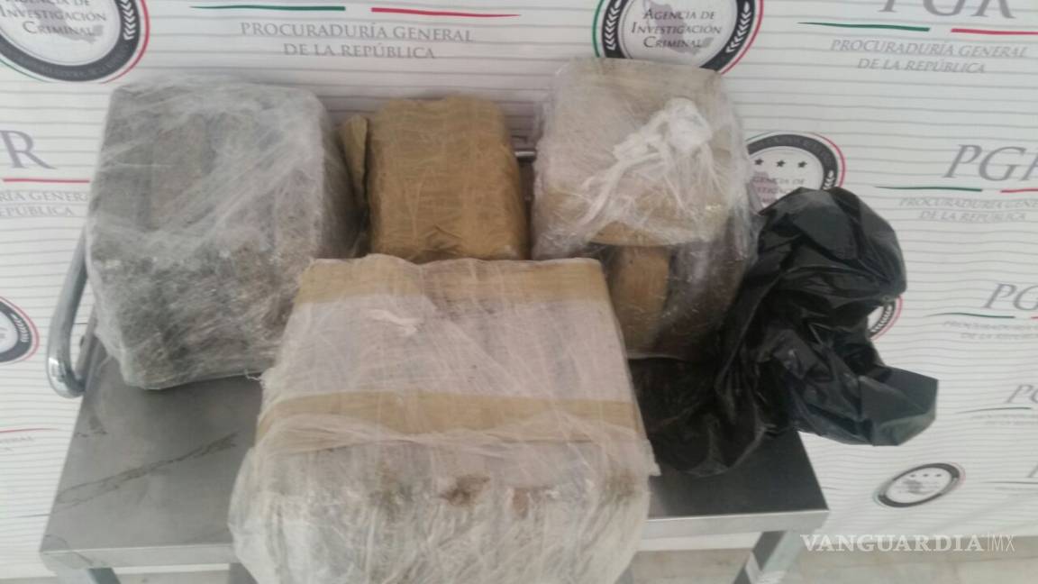 En Piedras Negras aseguran bolsa con 11 kilos de marihuana