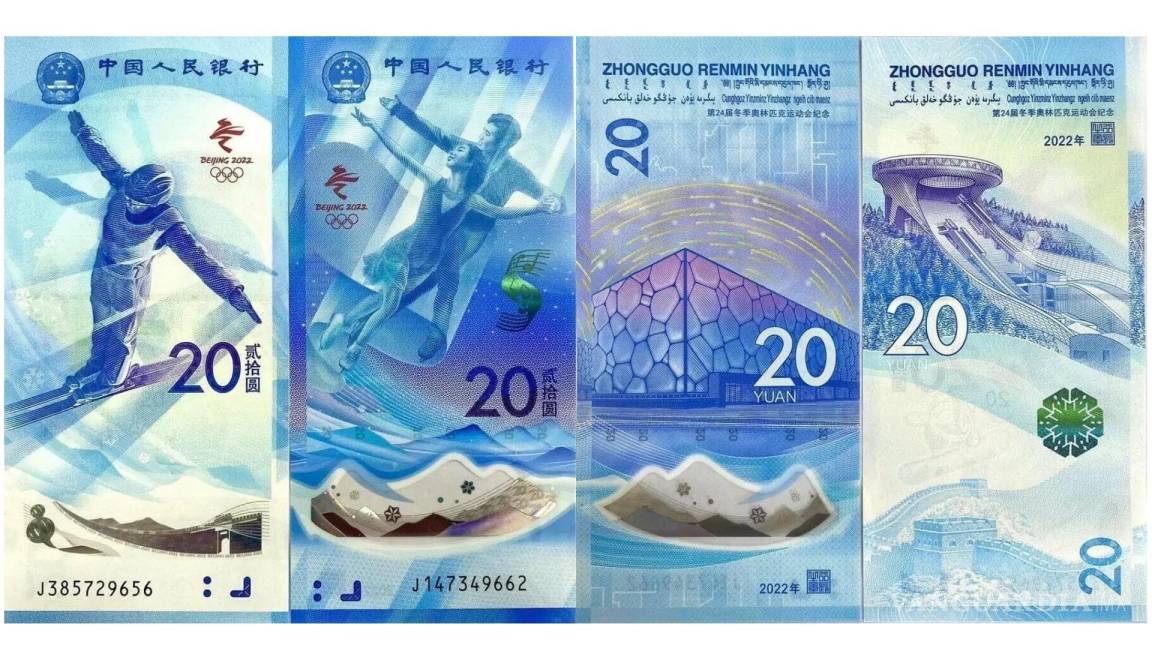 $!Edición de 20 yuan conmemorativa a los Juegos Olímpicos de Invierno “Beijing” 2022.