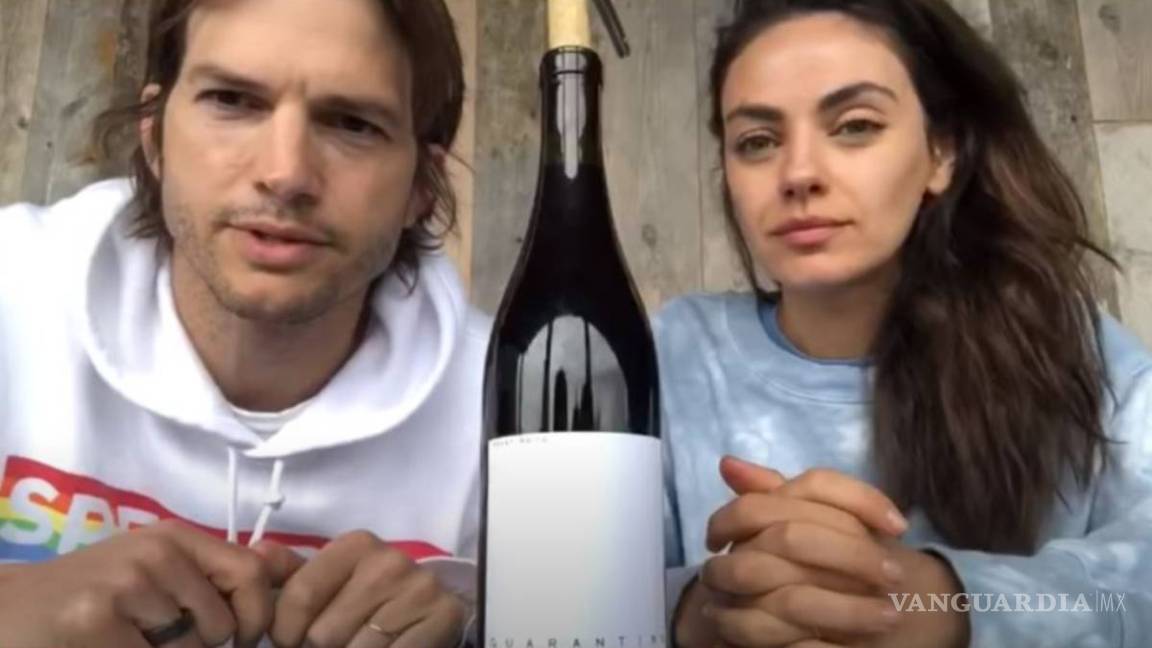 Por una buena causa… Ashton Kutcher y Mila Kunis lanzan su vino de cuarentena, ¡salud!