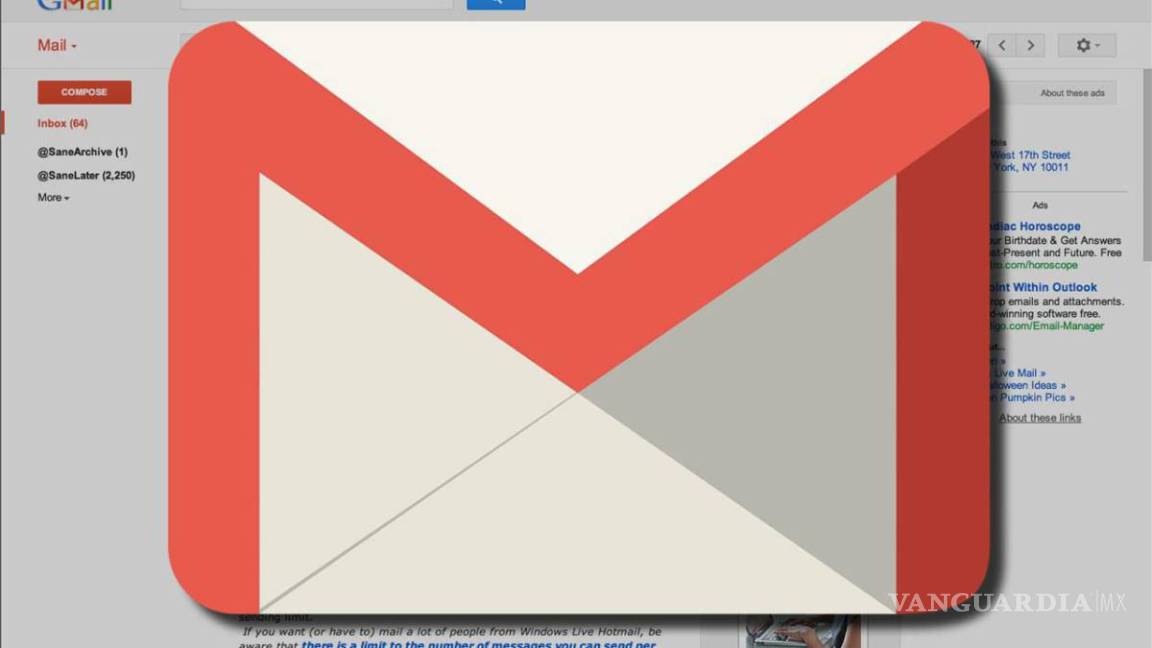 Servicio de Gmail cae en varios países