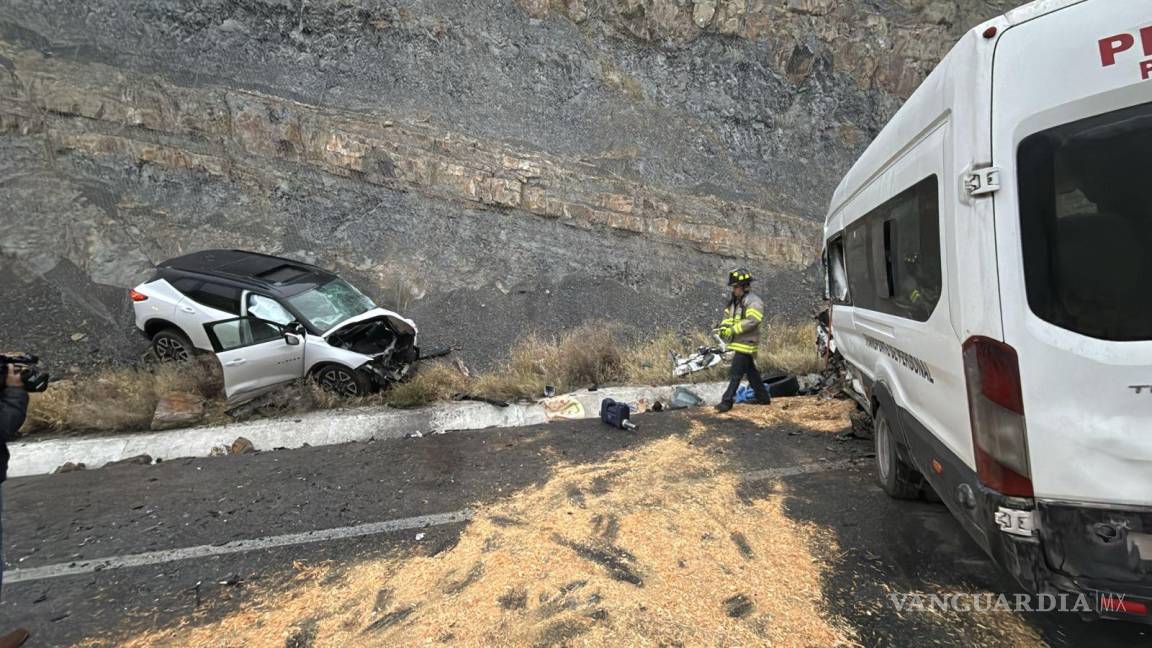 Aparatoso accidente en la carretera a Monclova deja varios lesionados