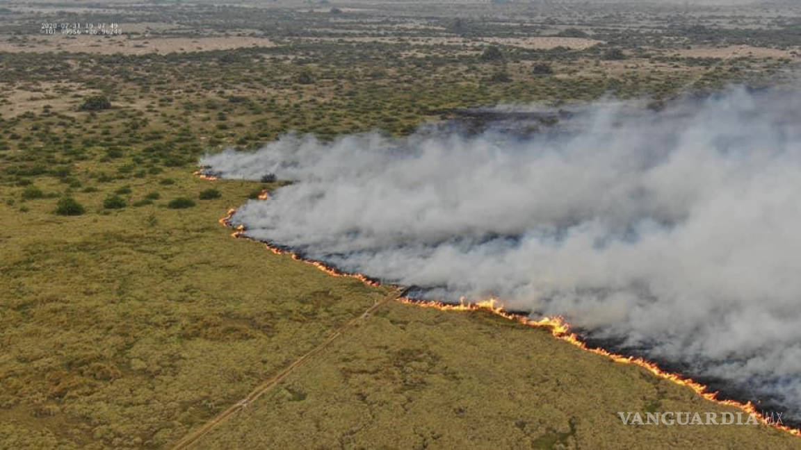 Consumió el fuego 85 hectáreas del área natural protegida de Cuatro Ciénegas, Coahuila