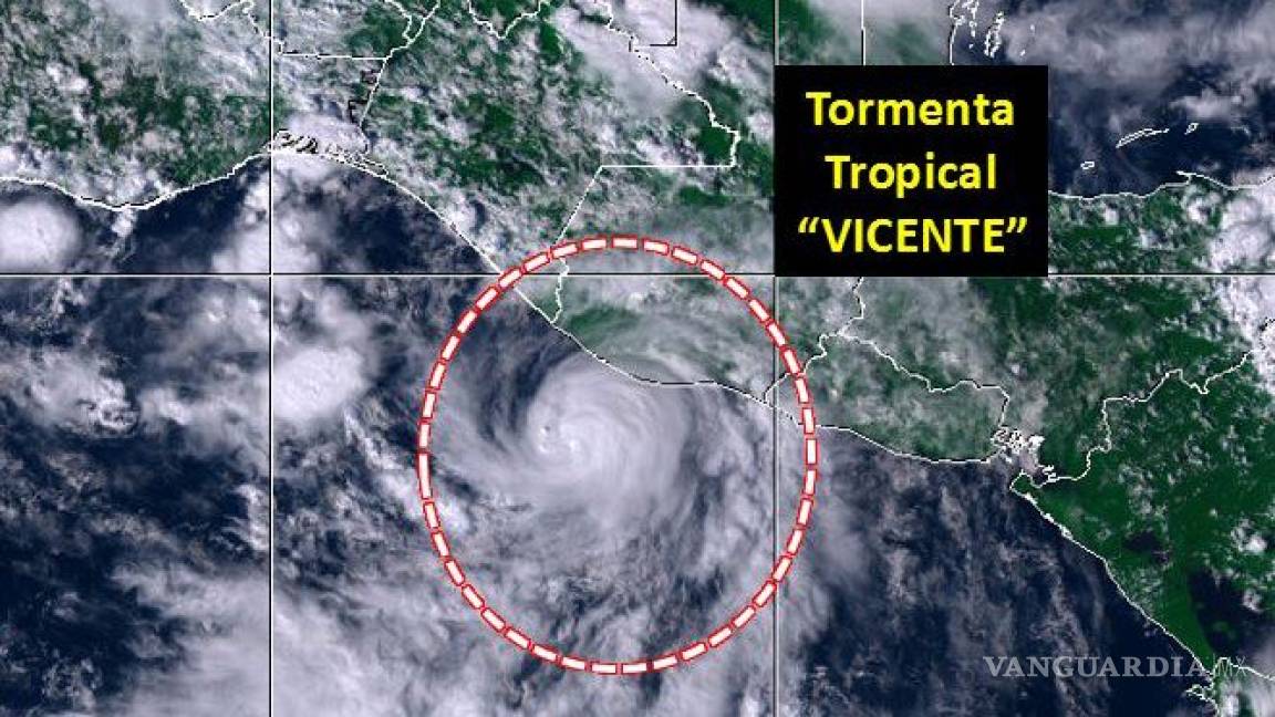 Se forma la tormenta tropical ‘Vicente’ al sur de Chiapas