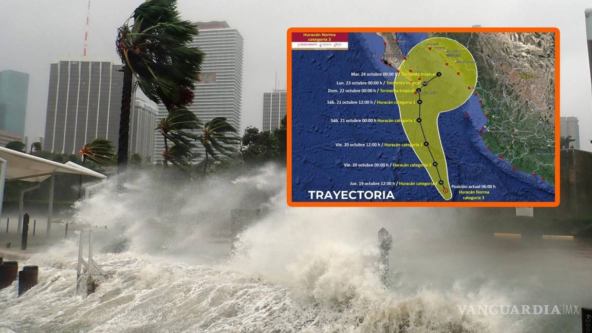 ¡Alerta en el Pacífico!... Huracán Norma tocará tierra en México; junto a Frente frío golpearán con fuertes lluvias, bajas temperaturas y granizadas