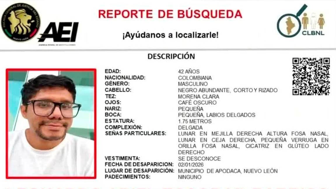 $!Confirma Fiscal de Nuevo León que maestro colombiano no tenía costillas rotas