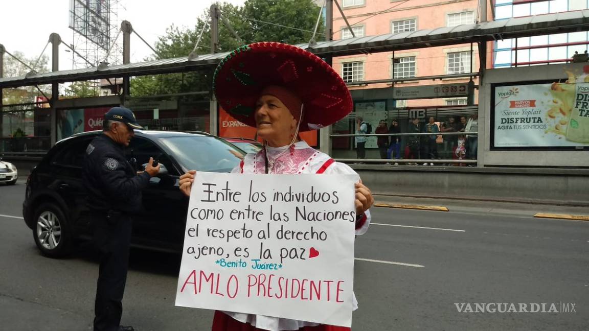 $!Protestan contra Trump, en reunión AMLO-Pompeo