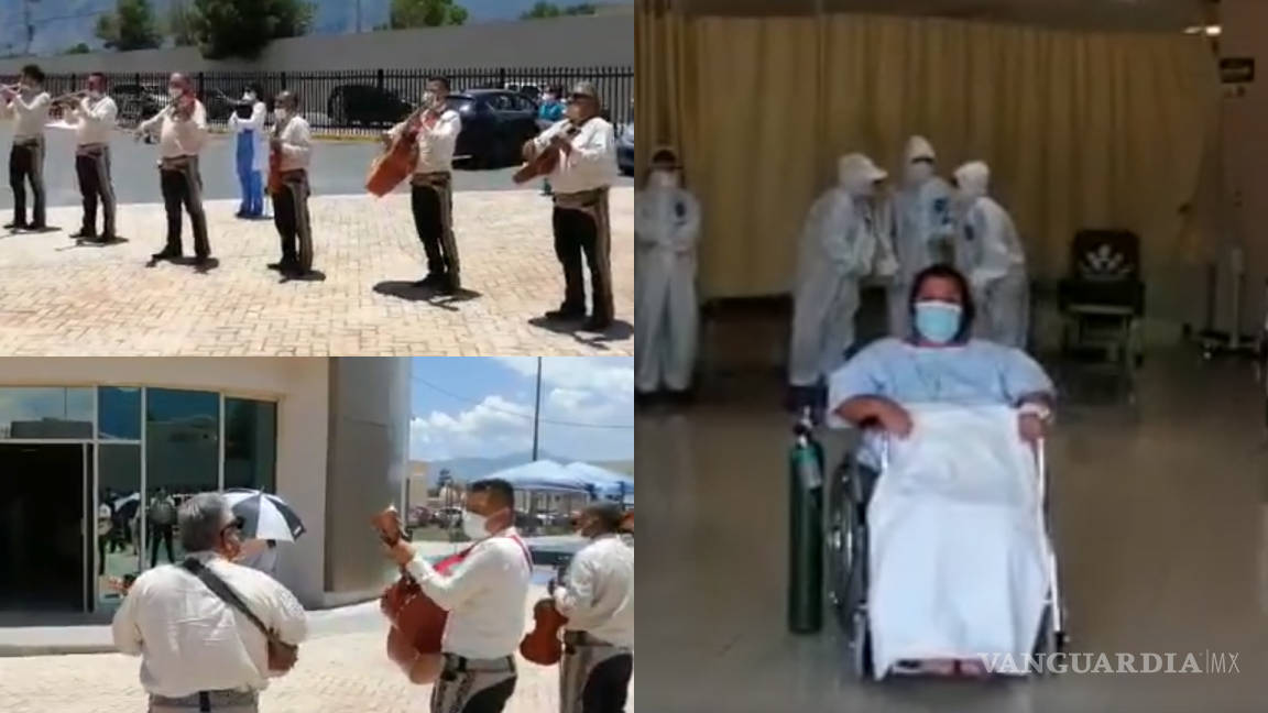 Con mariachi festejan que paciente es dada de alta en el Hospital General de Saltillo