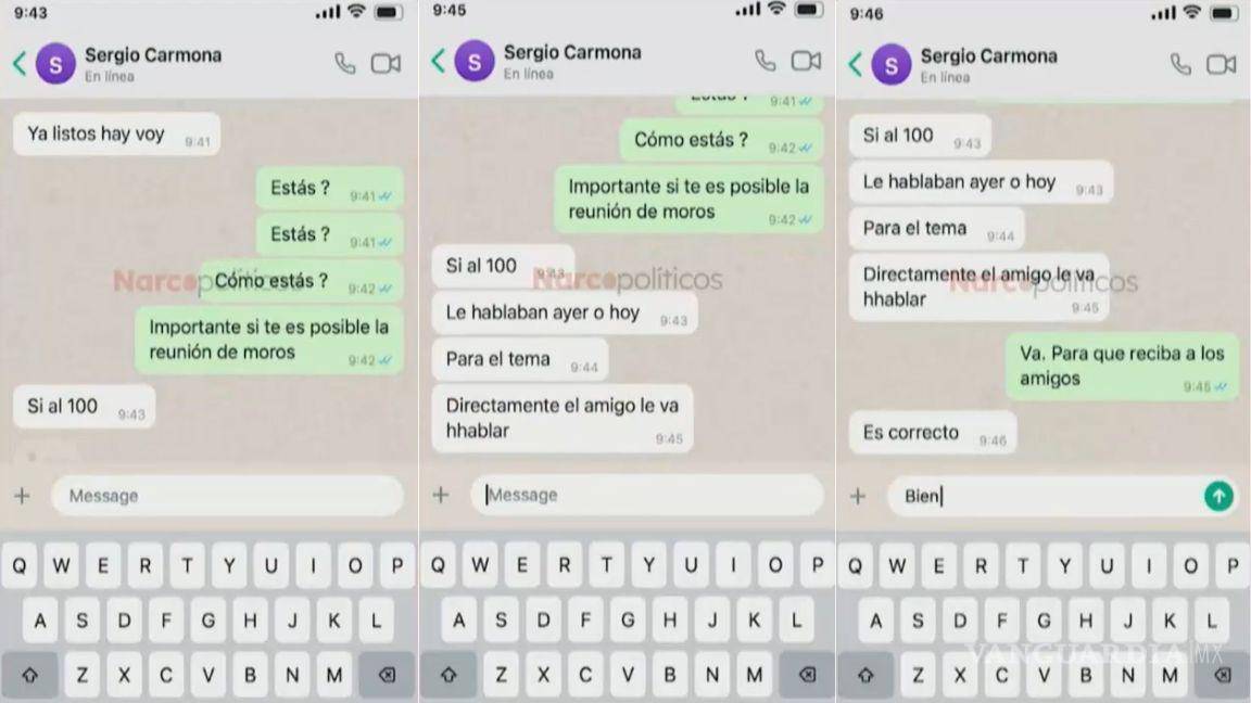 $!Revelan presuntos mensajes de Sergio Carmona con senador de Morena José Ramón Gómez Leal