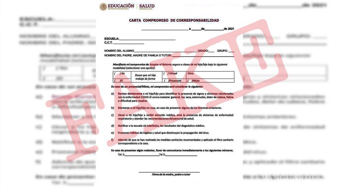 $!Circula carta compromiso falsa en redes, advierte la SEP
