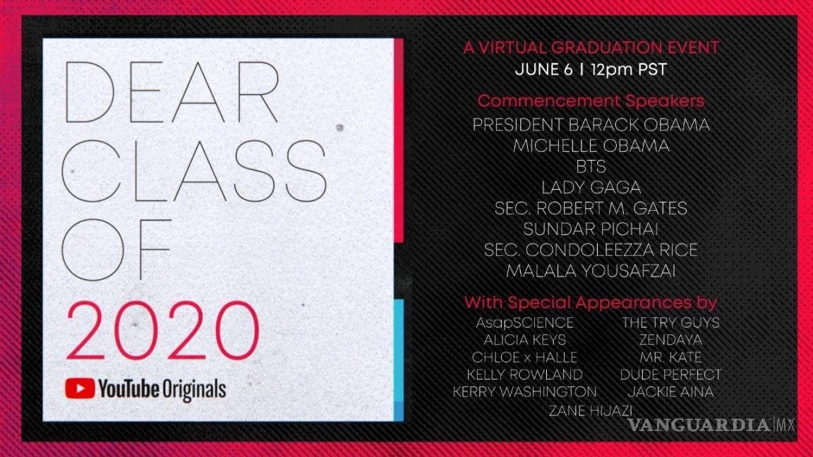 ¿Te quedaste sin graduación? Michelle Obama, Lady Gaga y BTS realizarán una ceremonia virtual en YouTube