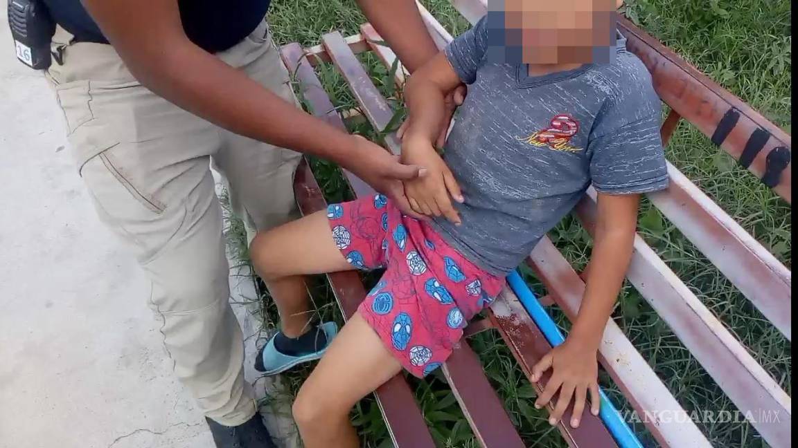 $!Damián se lanzó del columpio y cayó sobre su brazo derecho.