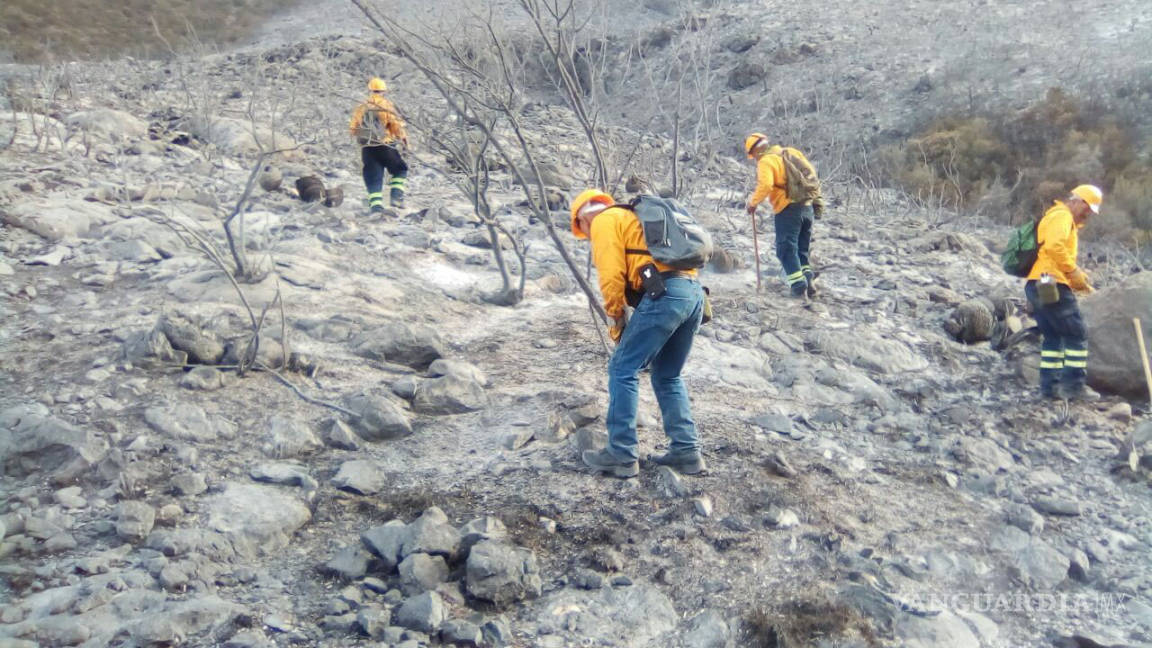 $!Encarcelan a 2 presuntos involucrados por incendio en cañón de San Lorenzo de Saltillo; controlan 70%, 450 hectáreas devastadas