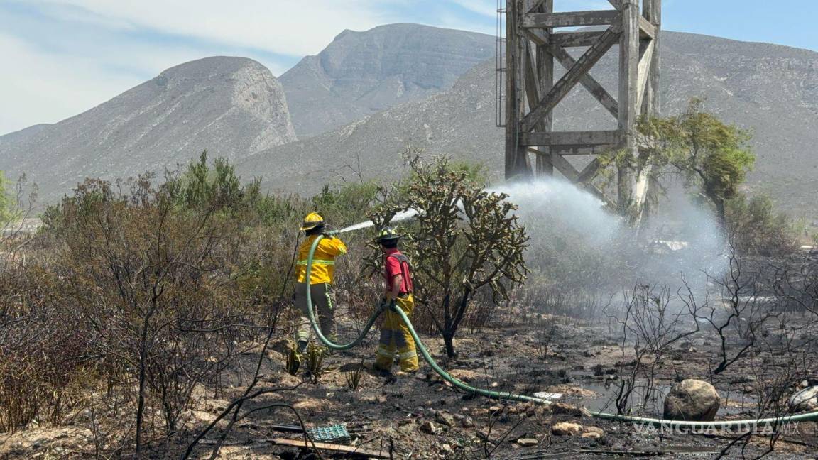Incendio arrasa con más de 4.5 hectáreas de pastizal en Ramos Arizpe; autoridades confirman que fue provocado
