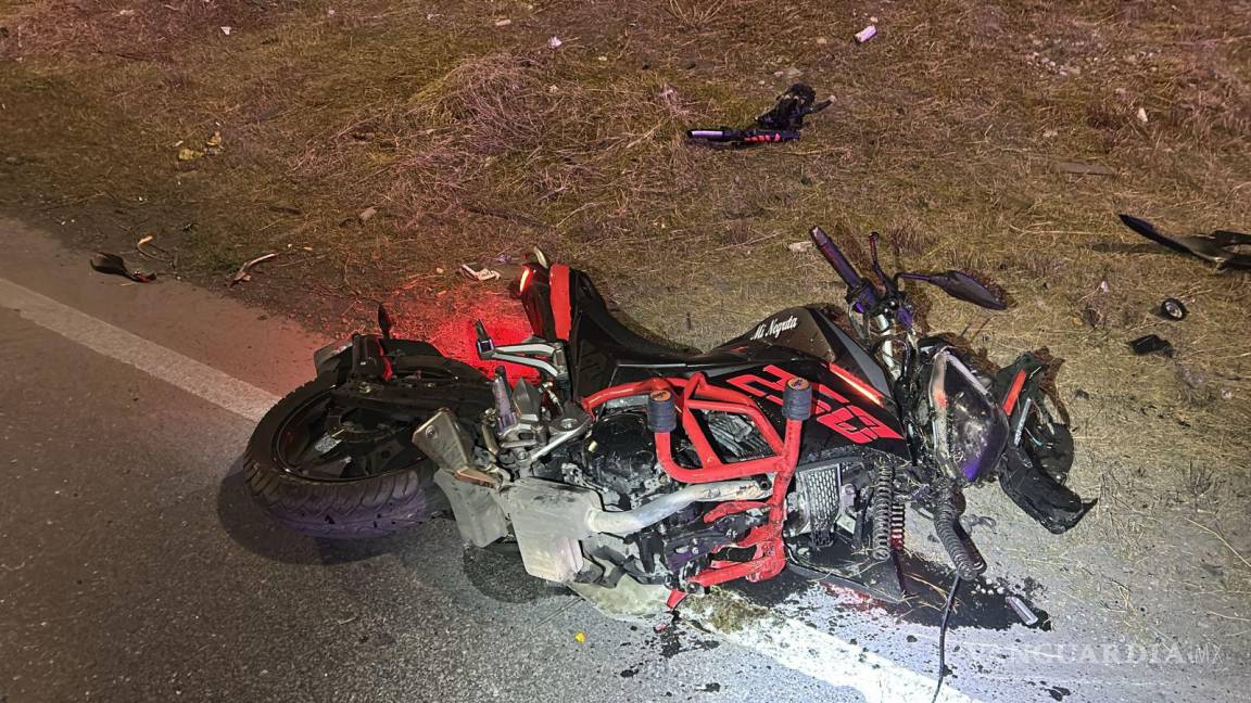 Muere joven motociclista en el hospital tras impactante accidente en la Monterrey-Saltillo