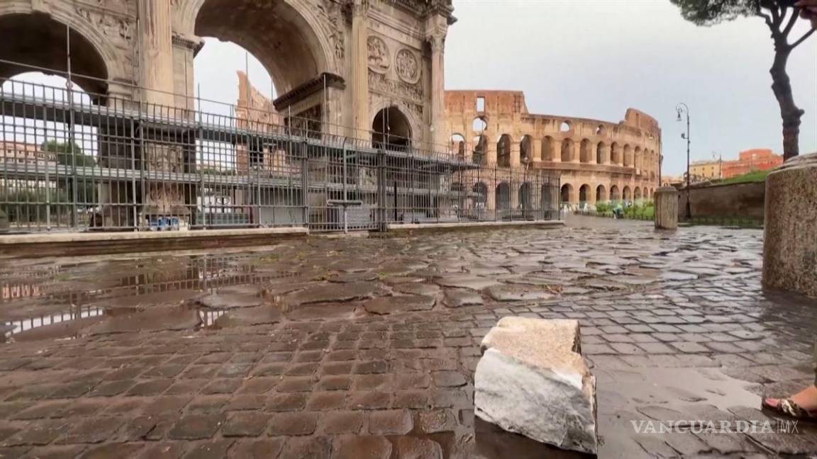 ¿Naturaleza iconoclasta? Tormenta eléctrica daña el antiguo Arco de Constantino en Roma