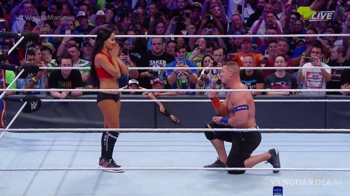 John Cena le pide matrimonio a Nikki Bella en Wrestlemania